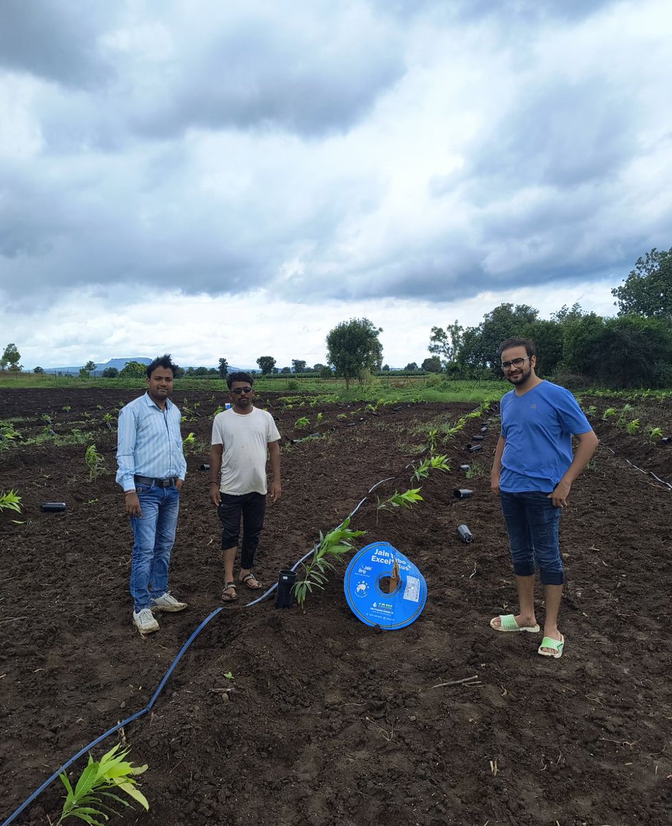JainIrrigation's tweet photo. The perfect trio of welcoming prosperity in your farms 😀=
Jain Banana Plants + JainDrip + Happy Farmer! 

P.s: The picture is an absolute witness 😎 https://t.co/v2zWA09KsB