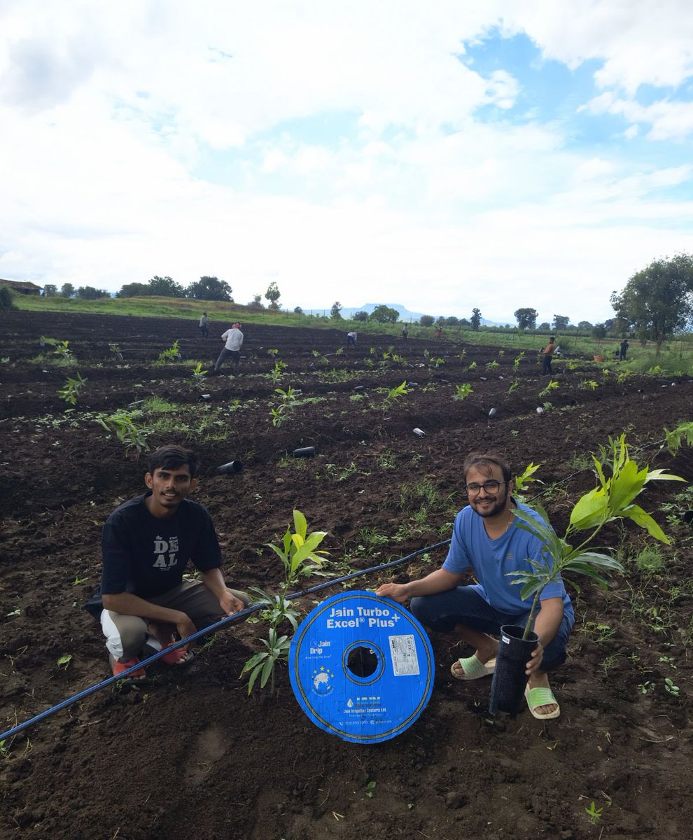 JainIrrigation's tweet photo. The perfect trio of welcoming prosperity in your farms 😀=
Jain Banana Plants + JainDrip + Happy Farmer! 

P.s: The picture is an absolute witness 😎 https://t.co/v2zWA09KsB