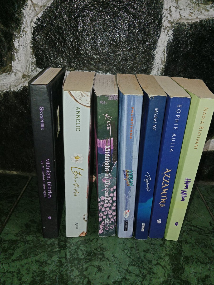 ald4ys's tweet photo. want to sell novel//#wts
• hilmy milan
• midnight diaries
• azzamine
• rajewali
• gibran dirgantara
• midnight in december
• lotus in the mud
price start 30k-60k
📩 Feel free to DM kalau mau tanya atau request foto tambahan. #zonauangㅤ https://t.co/n8CVdjUMCR