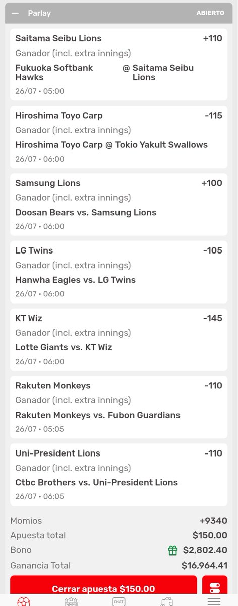 JoaSenaSmit's tweet photo. #Tapronto
Béisbol Asiático
Pinche Béisbol Asiático
#Borakabron
⚾🇼🇸⚾🇯🇵⚾🇰🇷⚾⚾⚾🍀
💵👑💰✅✅✅🏆
Acabo de hacer una apuesta en Playdoit! haz una parecida a la mía en un solo clic.
https://t.co/cz05xxQWrG https://t.co/sqkyswcM4g