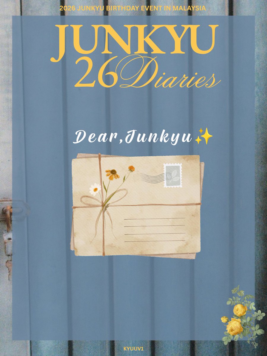 kyuuv1's tweet photo. 2026 JUNKYU’S BIRTHDAY EVENT
JUNKYU 26 DIARIES ❤︎ ིྀ 

✨ Leave your birthday wishes for junkyu through the link below 

📜 https://t.co/xhWuGVsoxc

#Junkyu26Diaries   
 #JUNKYU #준규 #ジュンギュ
#TREASURE #트레저
 @treasuremembers https://t.co/LaXmdWuNB3