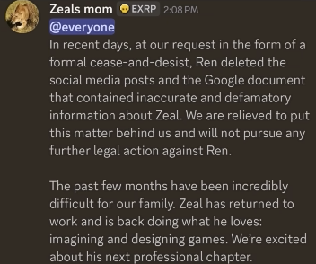Randomations53_'s tweet photo. @jko232 @Joeyshark211_ i mean that's what my original thoughts were but idk this seems pretty cut and dry... If ren was truly innocent why would she refuse to make a second follow up document after zeal responded with his?

(also found this pretty nice timeline https://t.co/BM48oc1Zoj) https://t.co/6tbWR9xRSU