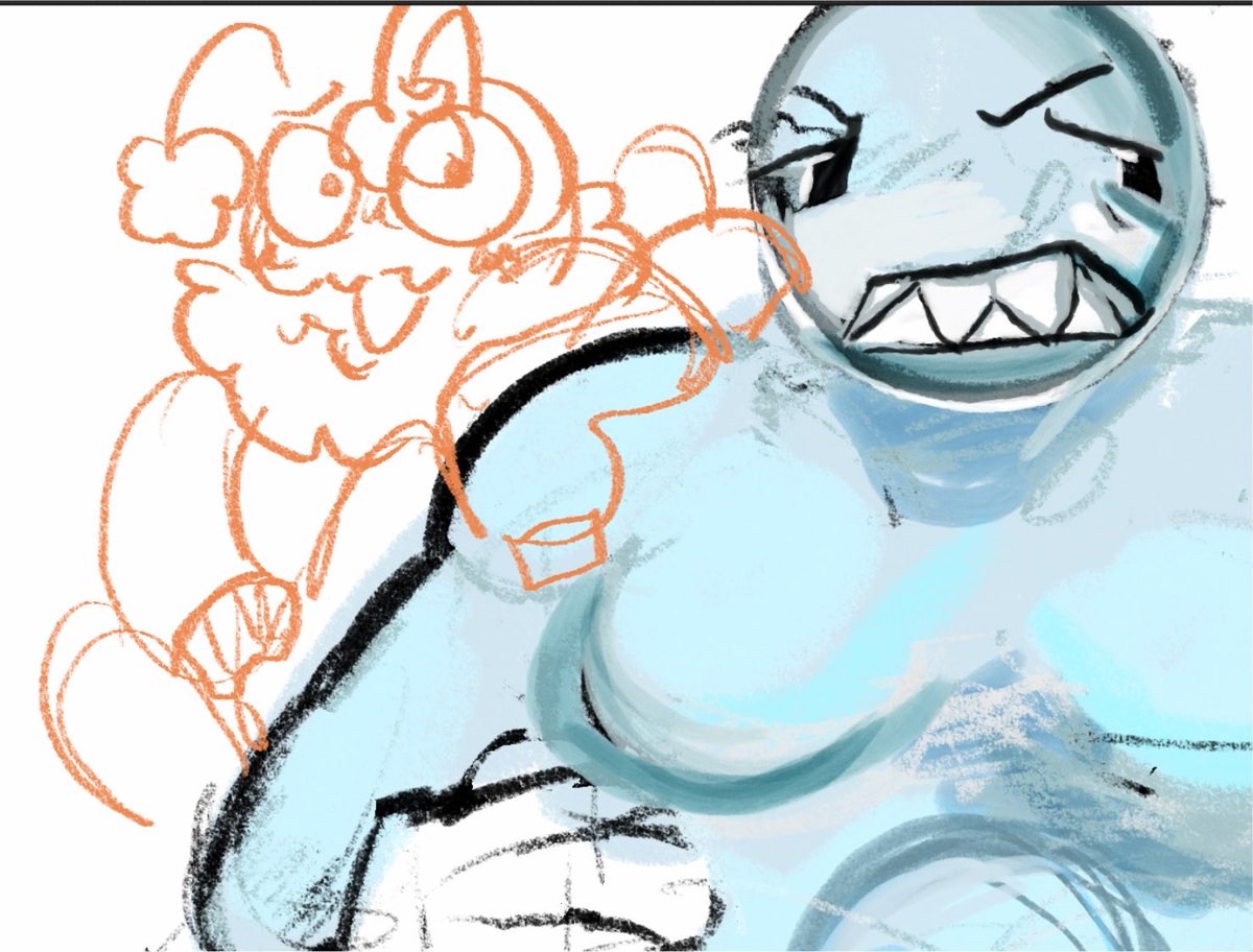 SpicySalmon's tweet photo. Artists note: big man bubble honing the scene #genitalcircus #wip https://t.co/SxGliVLQOJ