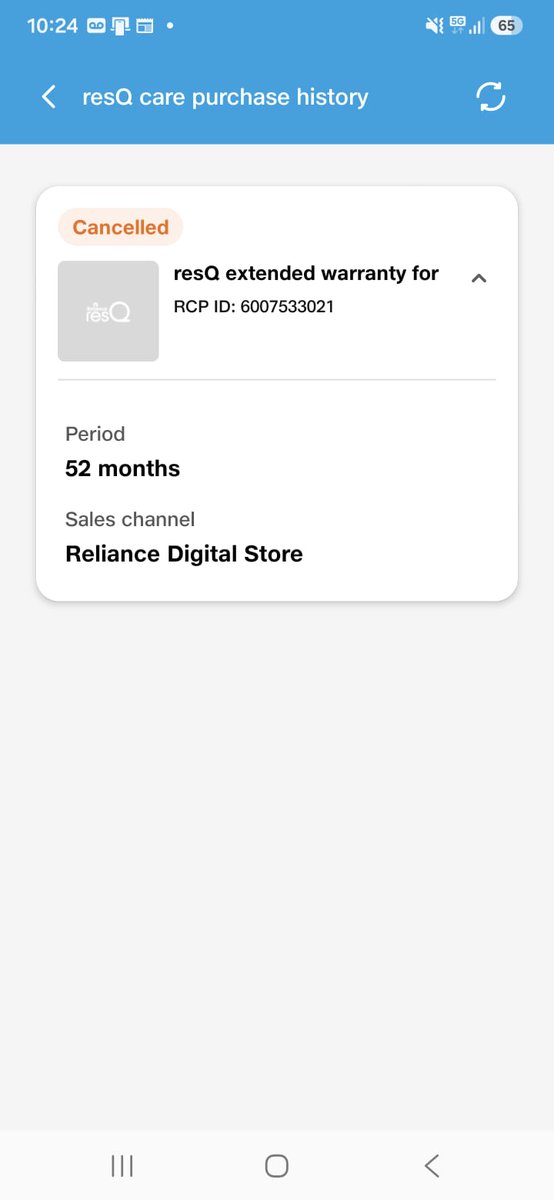 santoshpanda12's tweet photo. @RelianceDigital why my reliance resq plan has been cancelled by the store though I have valid bill against this. Is it cheating or what ? I am not getting the services though I have paid fully for service. https://t.co/StzB6JGTzb
