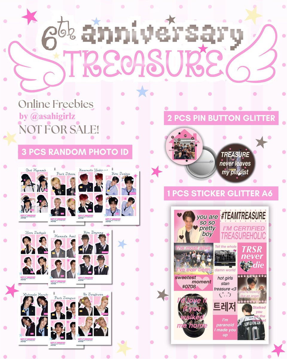 asahigirlz's tweet photo. ☆ Freebies Anniversary Treasure ☆
by : @asahigirlz ─ ⊹ ‧₊˚ 

how to claim?
𐙚⋆ rt&amp;like
𐙚⋆ event 8.8 (19.00 WIB)
𐙚⋆ co 🍊set Rp 5.250 (NO REFUND)
𐙚⋆ wajib tulis usn x dinotes
𐙚⋆ teume only
𐙚⋆ limited
𐙚⋆ link :  https://t.co/Rh2b41HJnl

tag me if you get it https://t.co/4ue1XkmZBW