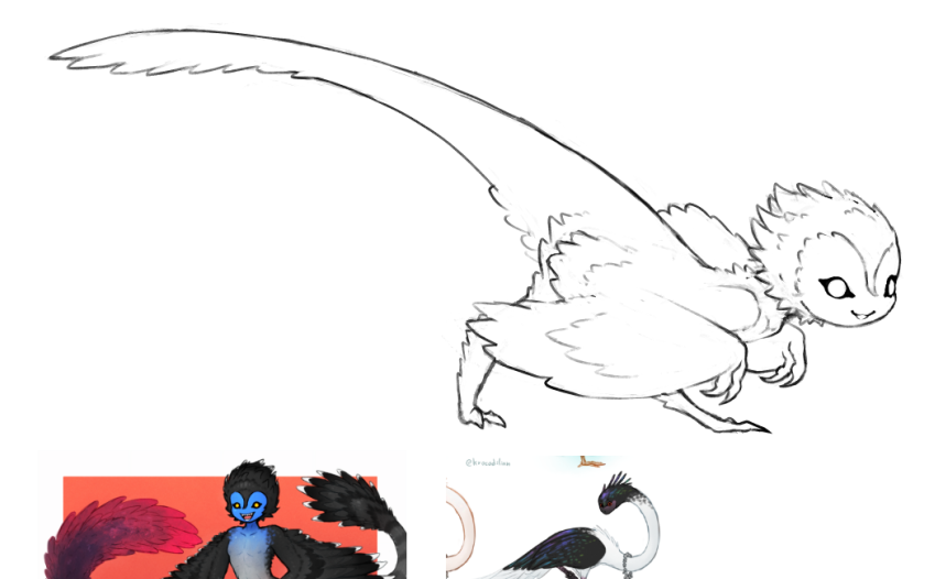 krocodilian's tweet photo. raptor sketch, been in a feathered lil guy type mood lately https://t.co/79LragfeJB
