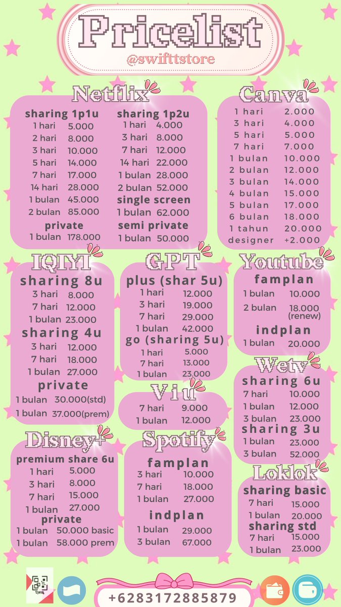 swiftoast's tweet photo. ⋮ ⌗ looking for app premium?👀 IM HEREEE! harga start 𝟮𝗞 💭𝅄 ۫๑
💌 order via dm / wa : https://t.co/y4pFRMtFus

#zonauangㅤ #bealanjaㅤ https://t.co/SzeoqET5RI