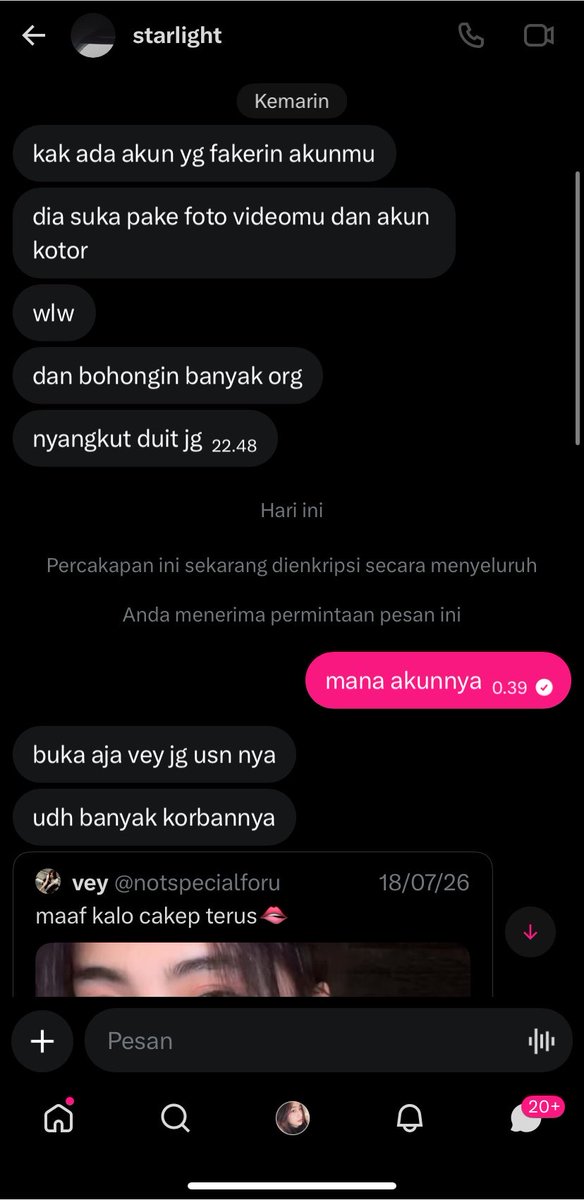 veycutness's tweet photo. yang aku takutin kejadian juga😖😞
padahal udah di kasih wm setiap foto ya walau gak smua jg sih. tapi krna teknologi bisa aja di ilangin wm imut aku☹️☹️

tolong bantu report ya teman teman faker miskin yang udah ngerugiin orang lain pake foto aku. aku sendiri di block sama si tolol itu