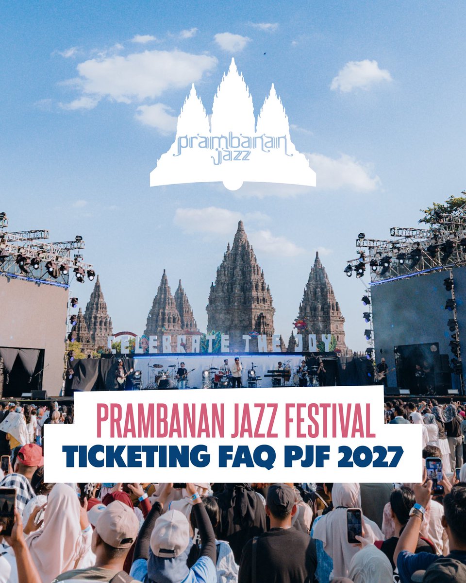 PrambananJazz's tweet photo. Got questions? We have got you covered! 📝🔍✨

Swipe through our official Ticket Sales FAQ to get all the essential details. Please read everything carefully before making your purchase so you are 100% ready for the smoothest checkout ever! 

#PrambananJazzFestival #PJF2027 https://t.co/IsHjKhOlm7