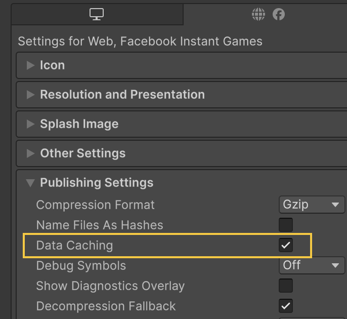 ImagineWebAR's tweet photo. Updated your Unity WebGL build... but nothing changed?

The service worker in PWA template, is probably serving cached files.

Disable it during development to avoid caching issues.
But keep it enabled in production for faster loading and lower bandwidth usage. https://t.co/ucls6UMpQ4