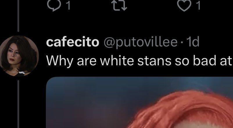 FentyxBTS's tweet photo. @ThickyGunvalson @putovillee @CELIAYONCE @Brubru8877 @mimiscatalog So your take she’s racist for calling me white even tho she’s Mexican like me? 🧐 https://t.co/DijXCc5sfl