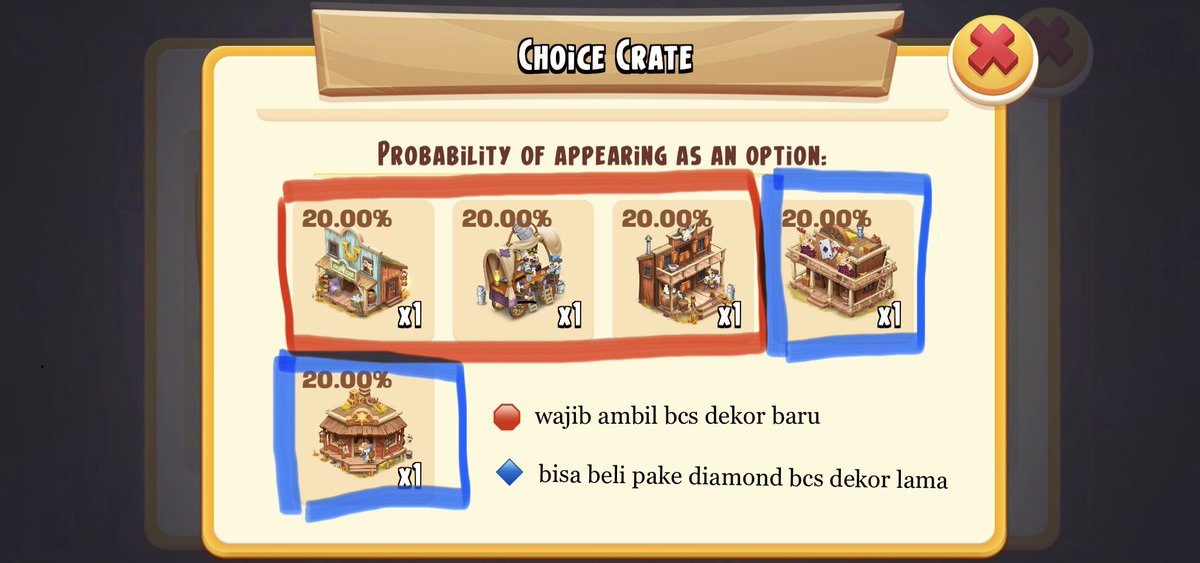 HedoDow's tweet photo. reminder klo di hadapin pilihan langsung dengan mantab ambil dekor yg baru launching tahun ini, jaga2 ajah takutnya next gacha peti dapet yg udah punya😿 https://t.co/6m5xkTJ78P
