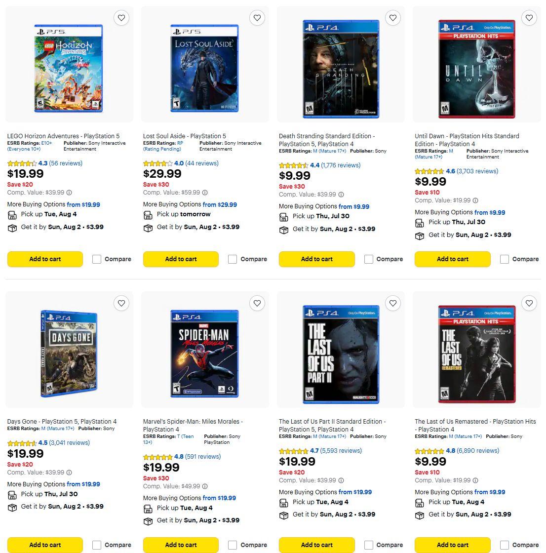 Wario64's tweet photo. Sony PlayStation PHYSICAL games sale at Best Buy https://t.co/140tW7gxIL #ad https://t.co/QBKlqd9yVn