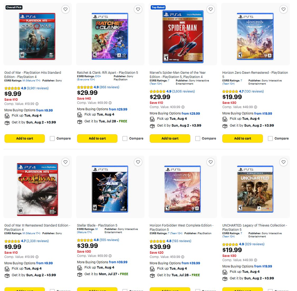 Wario64's tweet photo. Sony PlayStation PHYSICAL games sale at Best Buy https://t.co/140tW7gxIL #ad https://t.co/QBKlqd9yVn