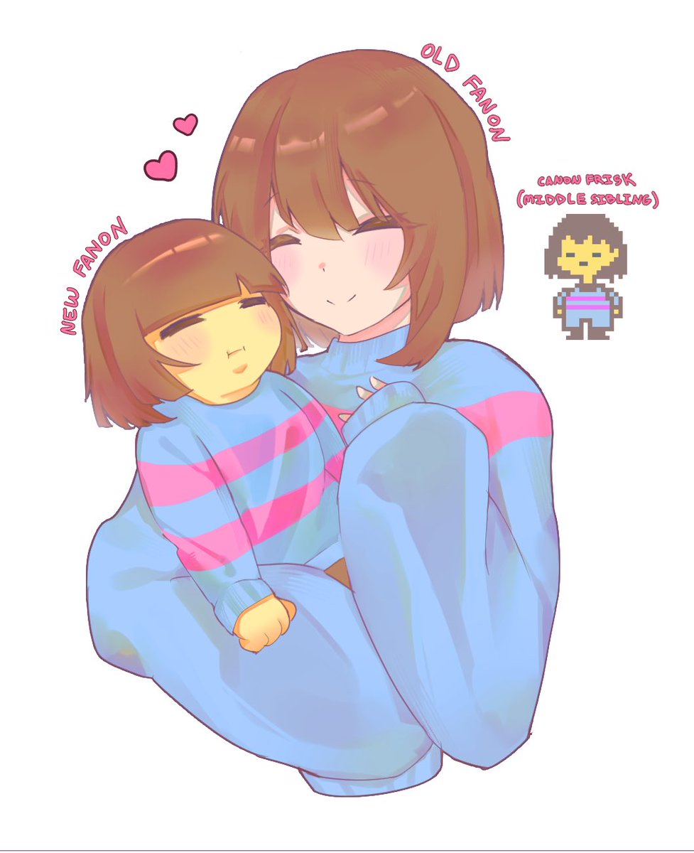fairyctrI's tweet photo. what a cute family! i imagine canon frisk as the middle child hehe https://t.co/UiGJmfAMgA