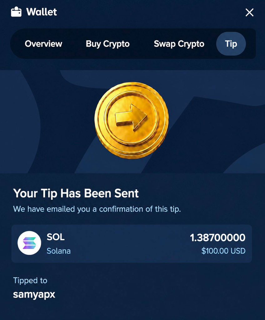 Crypto__Haris's tweet photo. Sent $100 tip to the following Stake winners 🎉

@Sol_bullishBull 
@rina_khanxx 
@WizzirdWeb3 
@liga_ahmed 
@Hydrologst

Who wants next? https://t.co/BfcAPrvLh0
