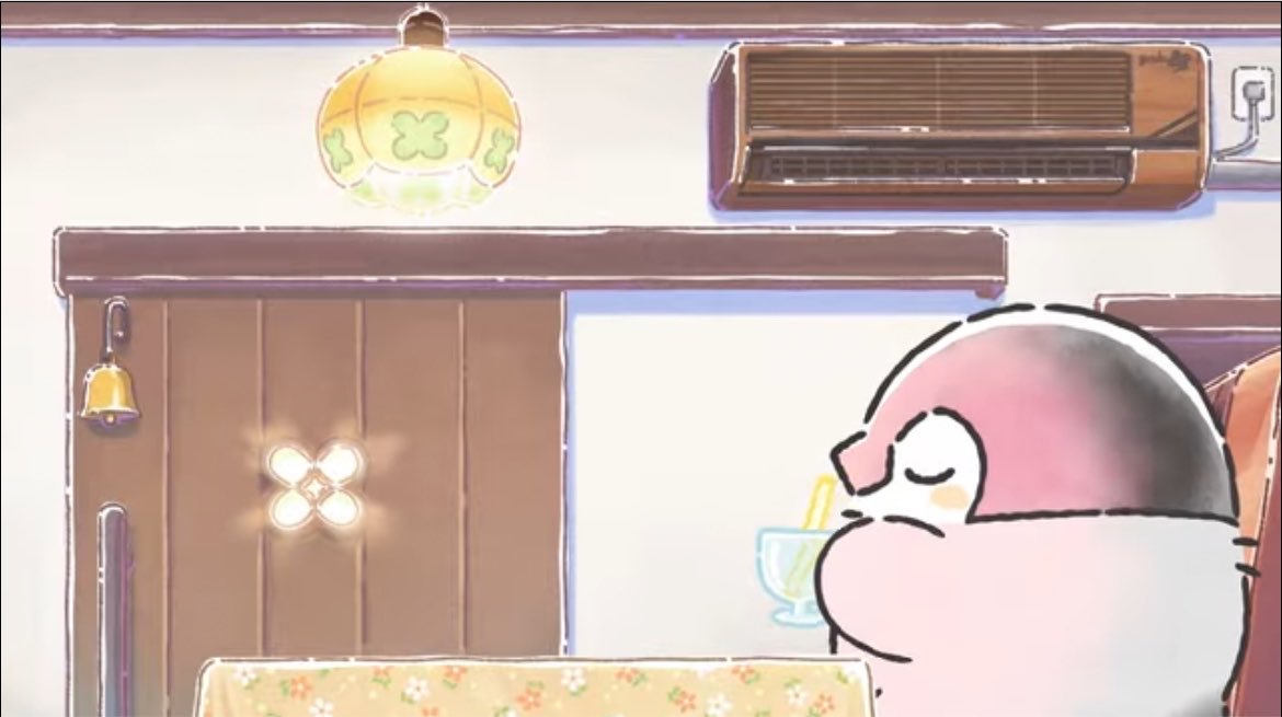 mipony1106's tweet photo. コウペンちゃんアニメ

エアコンが木目調🪵

コウペンちゃん、アイスケースの中見れなそう🍦

暑くて溶けてるるてあさん（目玉焼き）になっちゃったコウペンちゃん🍳

たらいに入って涼んでるのかわいい💕

「なつのうた」はテレビ用に喫茶店の部分がカットされてました。テレビで流れると感動するね🥹 https://t.co/NsfwAkQ9Ec