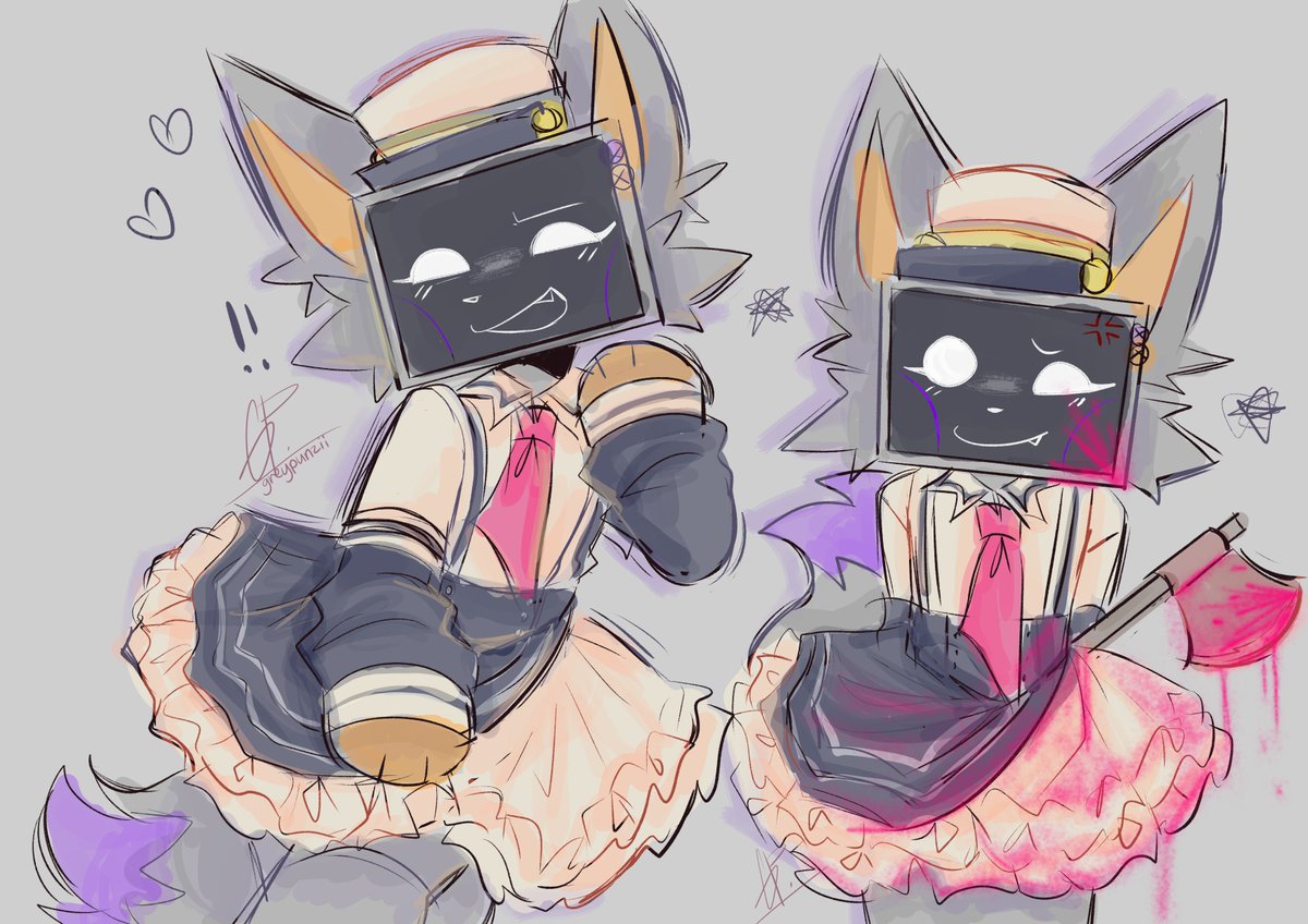 greypunzii's tweet photo. cw: blood
.
.
.
my hand hurts ssoo baaaddd
found this cool outfit on pinterest and wanted to draw #roflpix in it /silly
#pursuitcore https://t.co/RxIiiYgnJy