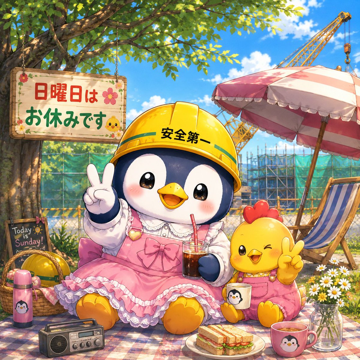 ぴっぴページ にじぴっぴ✌ 現場少女で にじぴっぴ✌ 日曜日は作業なしぴっぴ✌ ＃に