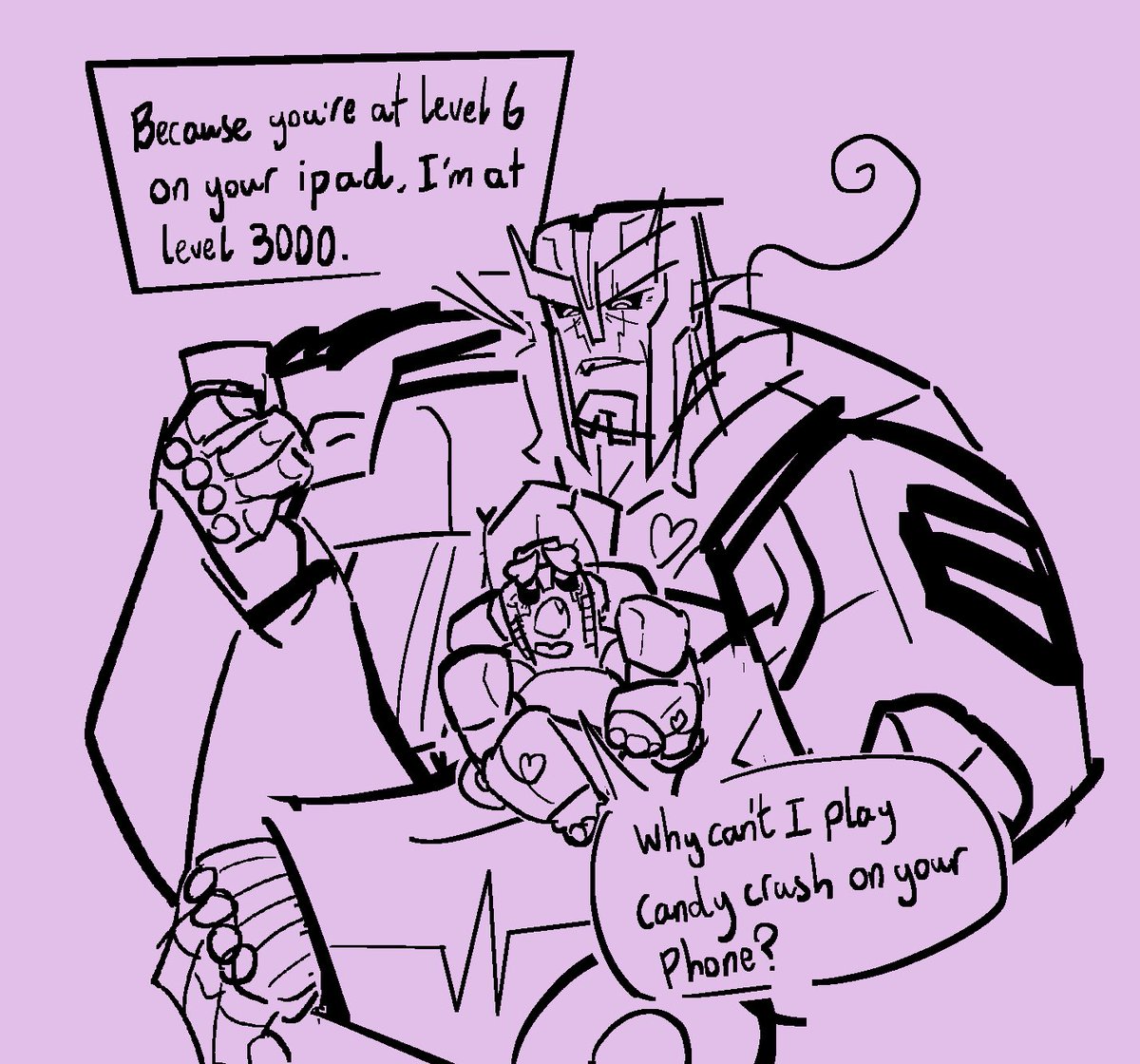Zedortoo's tweet photo. Witnessed the most incredible interaction on the bus the other day and irl BEGGED me to draw it as Ratchet and chud baby https://t.co/djQwsqvzEu