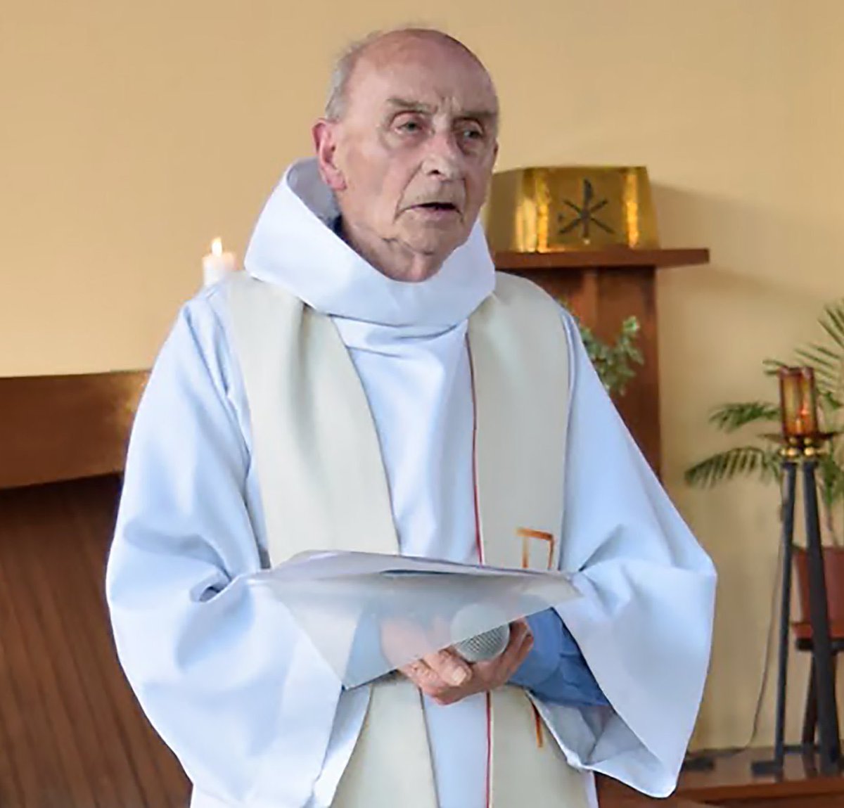 Sachinettiyil's tweet photo. Today marks the 10th anniversary of the martyrdom of Father Jacques Hamel, the 86-year-old French Catholic priest who was assassinated on 26 July 2016 by two Islamic State terrorists while celebrating Mass in the church of Saint-Étienne-du-Rouvray near Rouen, France. https://t.co/ldTnkzTRH8