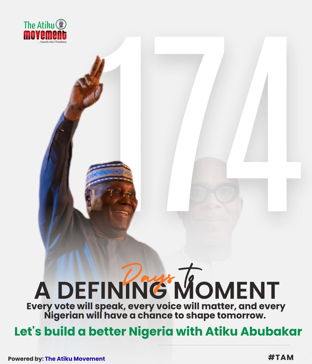jrnaib2's tweet photo. Every vote counts. Let’s build a better tomorrow with Atiku Abubakar. #TheAtikuMovement https://t.co/VupQUOkcko