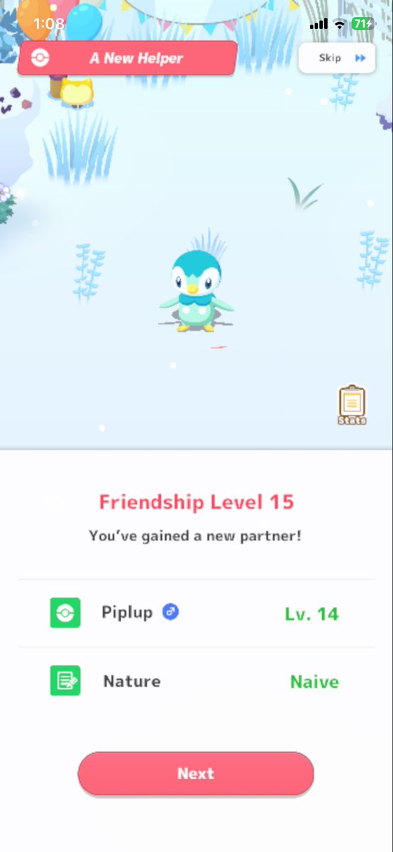 reihnsn's tweet photo. Oh my Arceus!!! Finally!!! Shiny Piplup!!!😭😍🩵 Happy #PokemonSleep3rd !!! 🥹🫶✨ https://t.co/BVsHSXQkEw