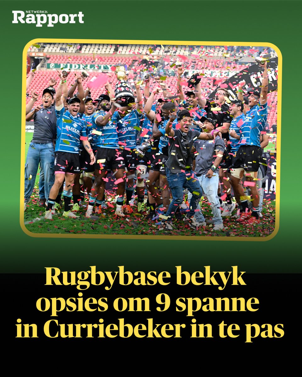 RapportSA's tweet photo. 🔗LEES MEER: https://t.co/sCadNiud17
Die land se rugbybase sal in die komende week koppe bymekaarsit oor hoe om moontlik nege spanne in die Curriebeker-reeks te akkommodeer. https://t.co/ZMwRYuBm1K
