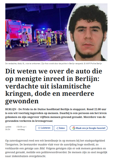 Mirjam152's tweet photo. Dat was ook een kwestie van tijd: iemand (een moslim) die inrijdt op de Pride. https://t.co/WrtzYO60ri