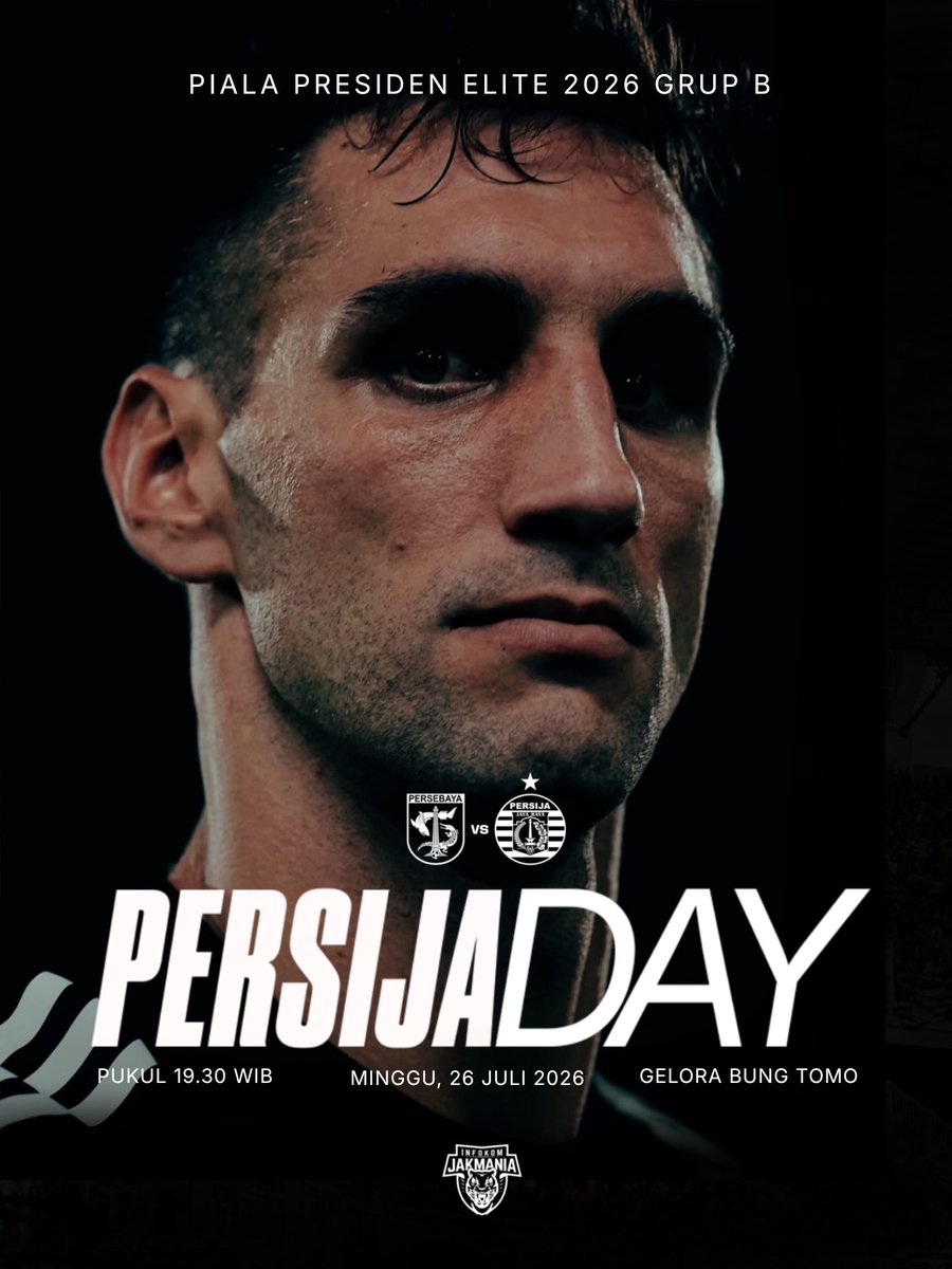 InfokomJakmania's tweet photo. Pertandingan pertama, kepada semua pemain yang dipercaya untuk bermain. Berikan permainan terbaik kalian kepada kita semua, the Jakmania. Ini waktunya, 𝗯𝗲𝗿𝗺𝗮𝗶𝗻𝗹𝗮𝗵 𝗱𝗲𝗻𝗴𝗮𝗻 𝗴𝗮����𝗮𝗻𝗴! 

#InfokomJakmania https://t.co/ysaav6IfWJ