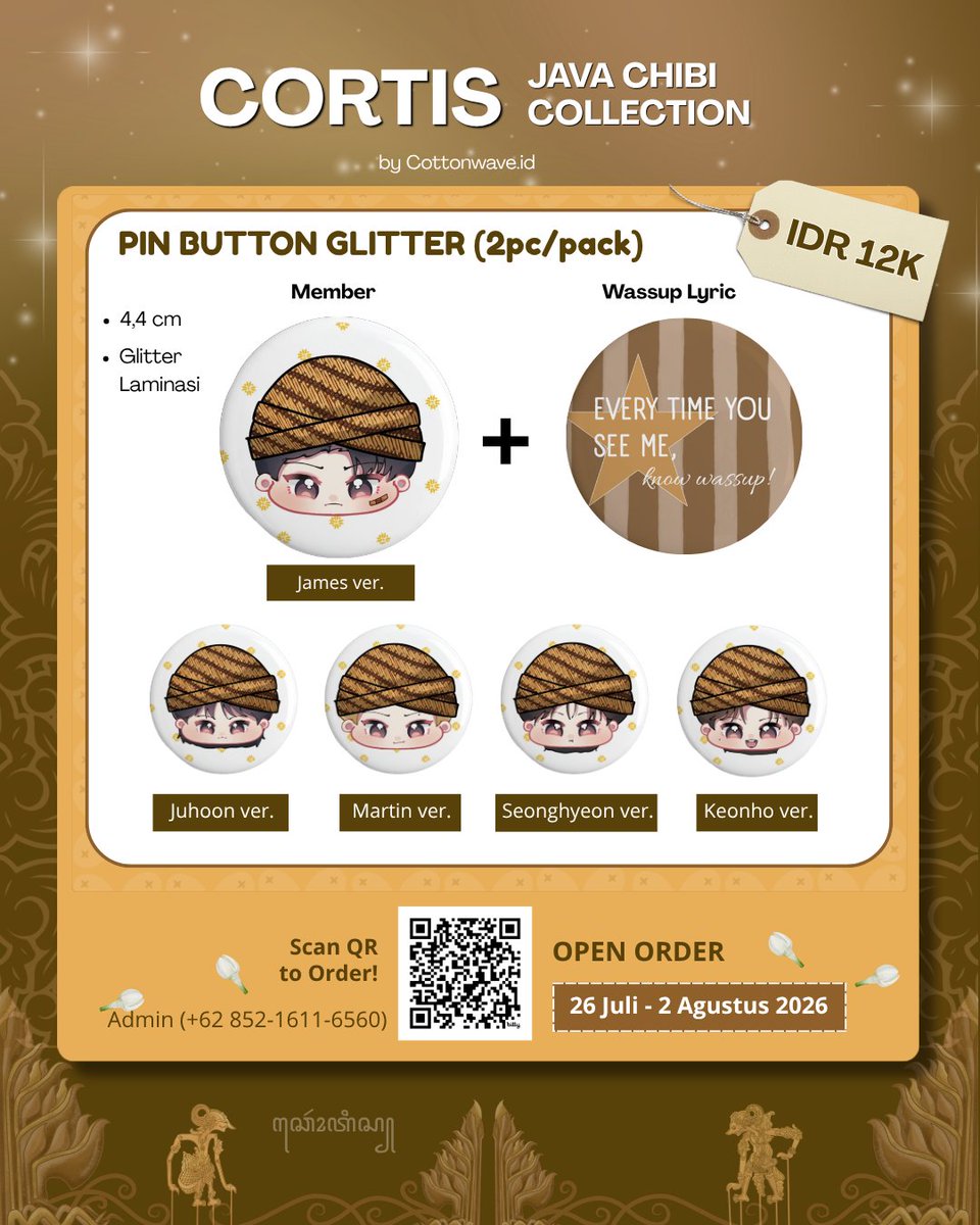 cottonwaveid's tweet photo. [rt &amp; like are appreciated]
~SUGENG SEDAYA~

Keychain Cortis edisi Chibi Jawa udah release 🫪💗 
Mas mas Cortis udah siap dimiliki 🙂‍↕️

💰 12.000 - 35.000
📆 PO Periode (26 Juli - 2 Agustus 2026)
💵 Order here ➡️ https://t.co/RVTVgvsrxT

#Cortis #Jawa #Chibi #Keychain #Kpop https://t.co/4KdBRXi9cF