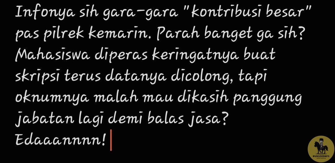 unsoedmfs's tweet photo. Jends! Gila sih kalau bocoran ini beneran terjadi. Kasus AM (FT) yang jelas2 ada bukti fabrikasi &amp; falsifikasi data skripsi mahasiswa aja sanksi dari Kemdiktisaintek belum turun, eh malah ada kabar mau didukung lagi jadi Dekan periode 2 sama Rektor. https://t.co/t6blzxEpJl