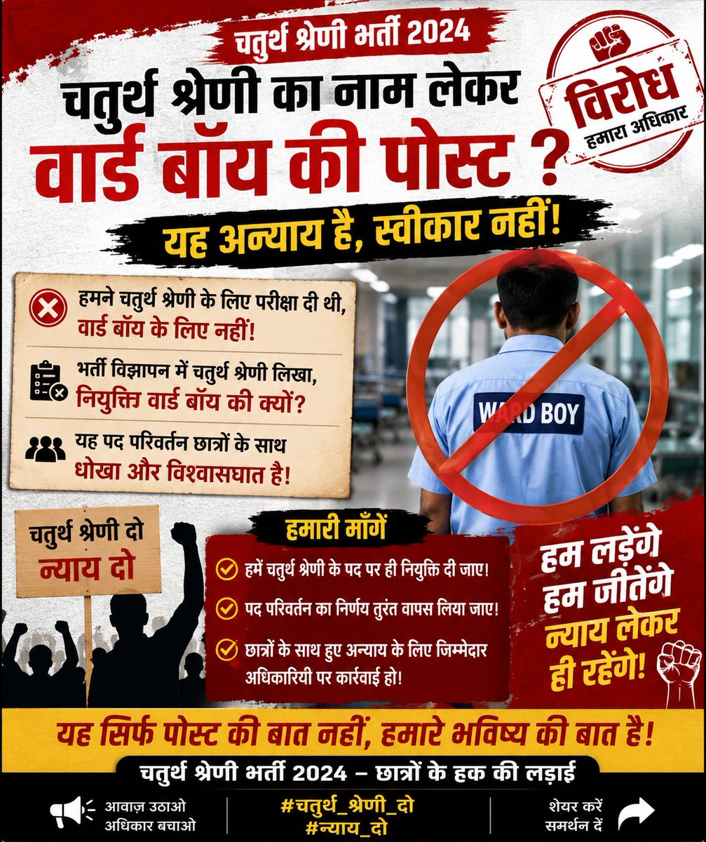 wdflfact's tweet photo. #JusticeFor4thGrade
Fourth grade में नियुक्ति मिलनी चाहिए न कि वॉर्ड बॉय और स्वीपर 👍 #justicefor4thgrade https://t.co/PQeYjngHNx