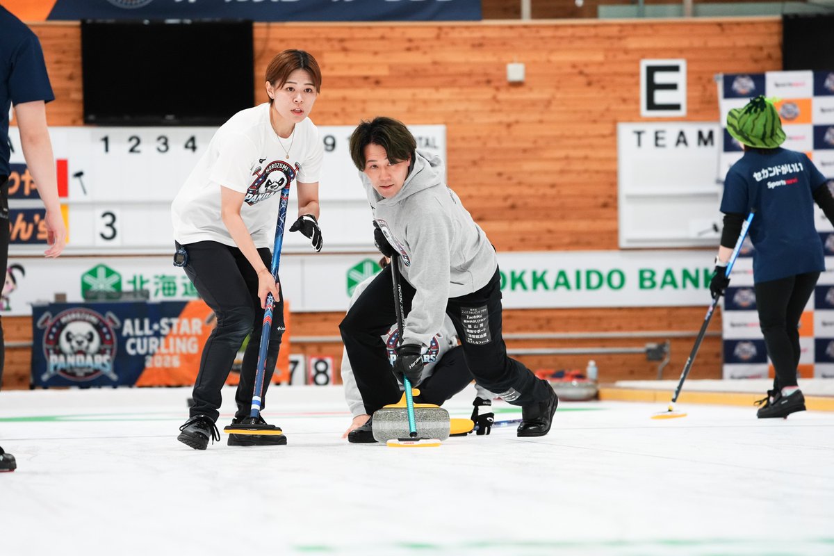 allstarcurling's tweet photo. 🥌スポーツナビ オールスターカーリング2026💫

7.26 sun 10:00｜RESULTS
Let’s豪 5-4 とっかりくんとルイザちゃん
小川・高橋・戸田・鏡 9-4 田畑・小谷・上野姉妹
チーム“わや” 2-9 ホーちゃん’s

#オールスター #カーリング https://t.co/IuKTkB1Soc