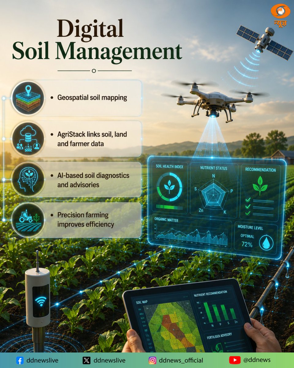 DDNewslive's tweet photo. #SavingSoil #SustainableAgriculture #SoilHealth #DDNews https://t.co/TKLvcZLyiS