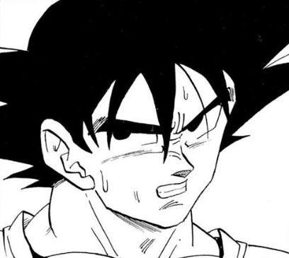 ShiMuFactory's tweet photo. Nobody draws a distressed Goku like Toriyama. Everyone loves a strong serious Goku but are you brave enough to draw Goku stressing tf out https://t.co/lnMb6oPoqs