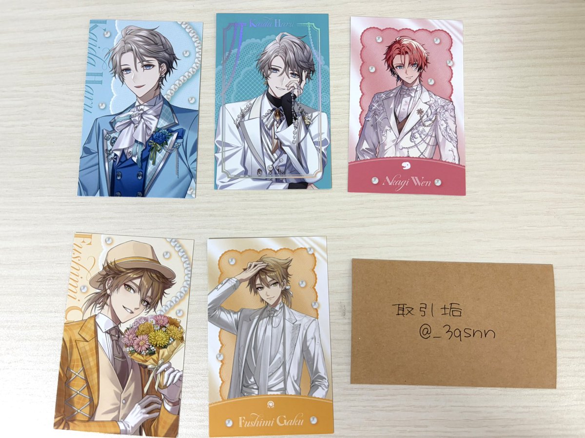 _3qsnn's tweet photo. にじさんじ Luminous Marriage ランダムフォト風カード 交換

【譲】画像のもの
【求】同種☕️♦️or買取（ご提示ください）

郵送でのお取引希望
お気軽にお声掛けください🙂‍↕️ https://t.co/vqdlTqXxaQ