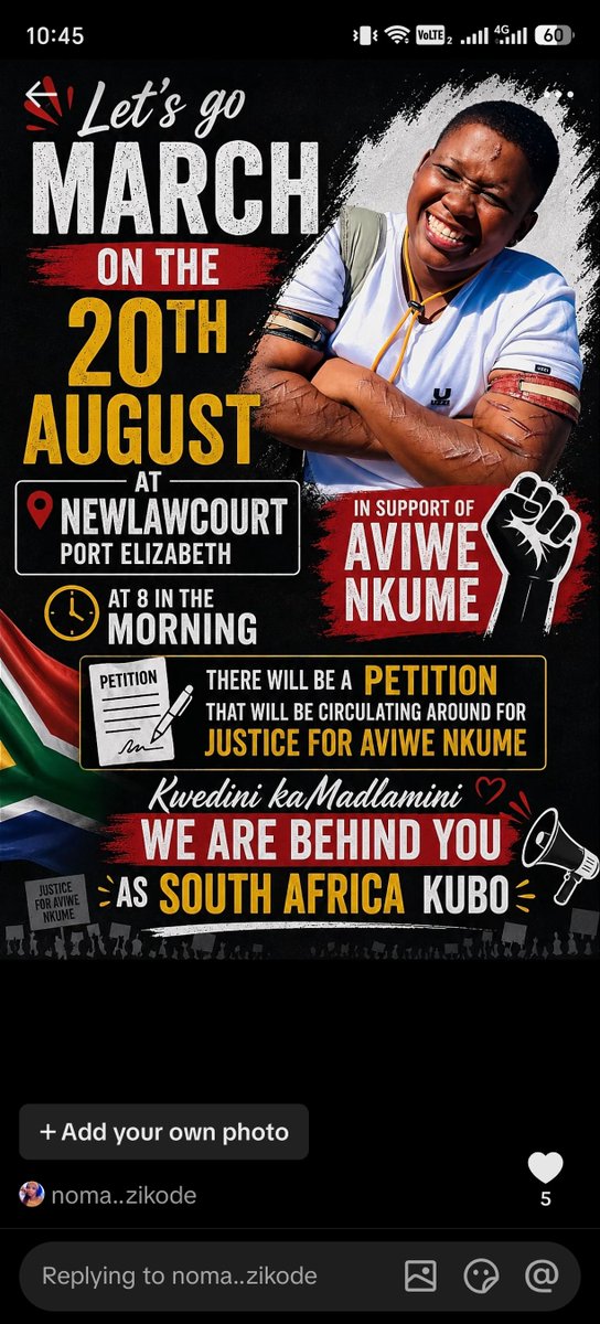 XegoCikizwa's tweet photo. Please help. We need people to sign this petition .

Reopen the investigation into my rape case. DEMAND JUSTICE FOR AVIWE NKUME. https://t.co/rFTVUrPffb https://t.co/nktRsGzx7I