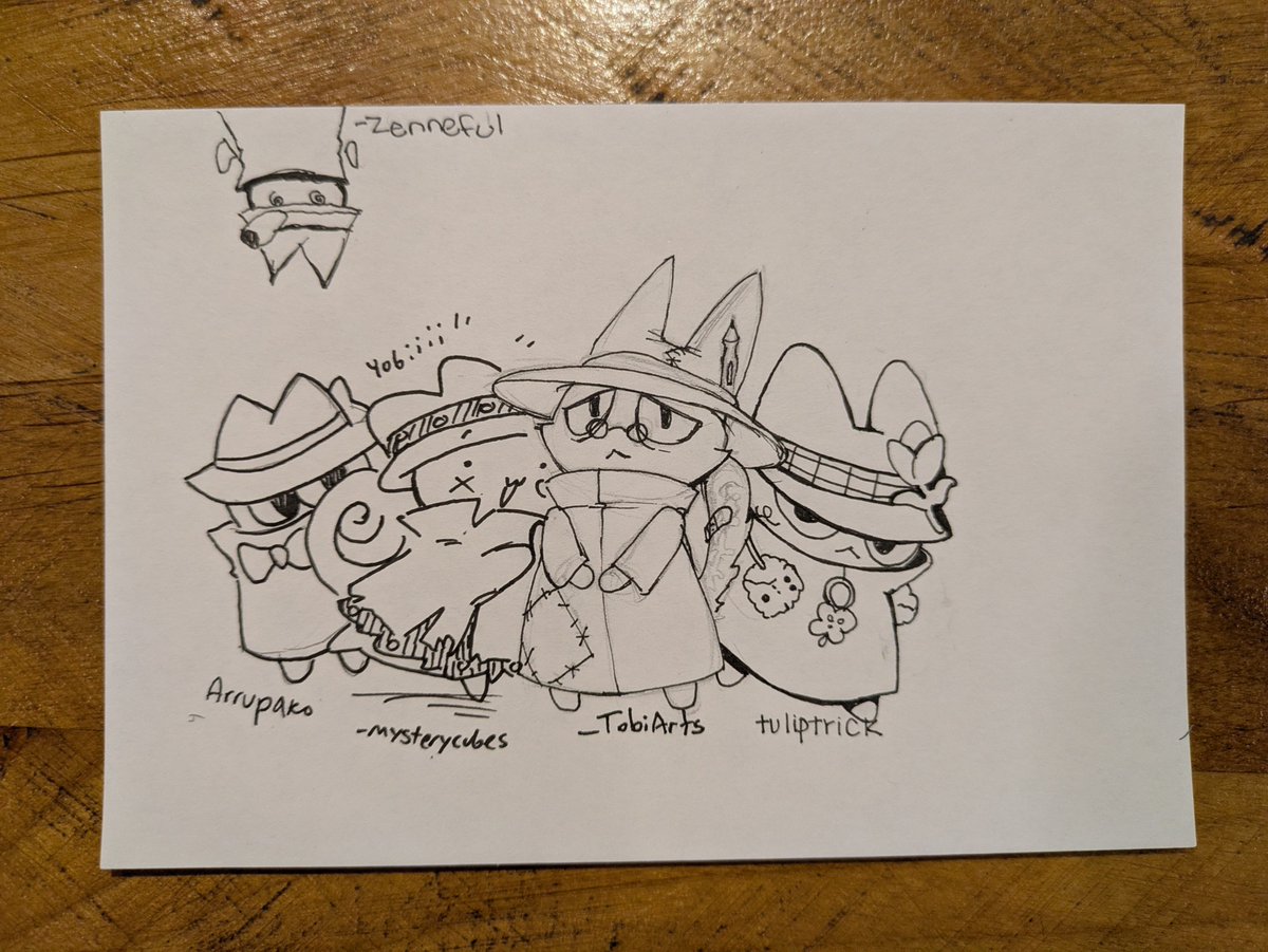 Arrupako's tweet photo. Unofficial last minute boss fan meet turned sketch jam!!
.
#Caspurrtfolio https://t.co/SLirT2qAAo