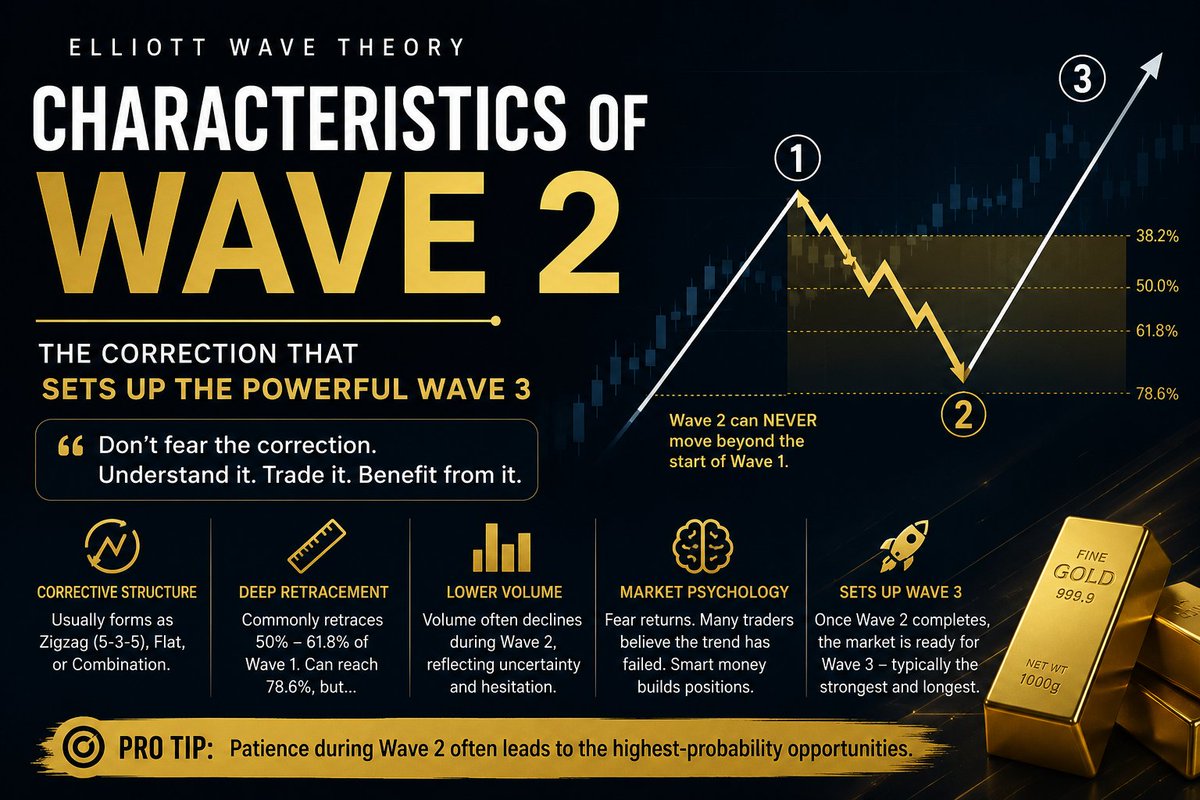 _Harrsha_'s tweet photo. 🔷 Characteristics of Wave 2 | Elliott Wave Theory

#ElliottWave #Trading #Gold #XAUUSD #Forex #TechnicalAnalysis #PriceAction #TradingPsychology #RiskManagement #MarketStructure https://t.co/nyzEFDZvmQ