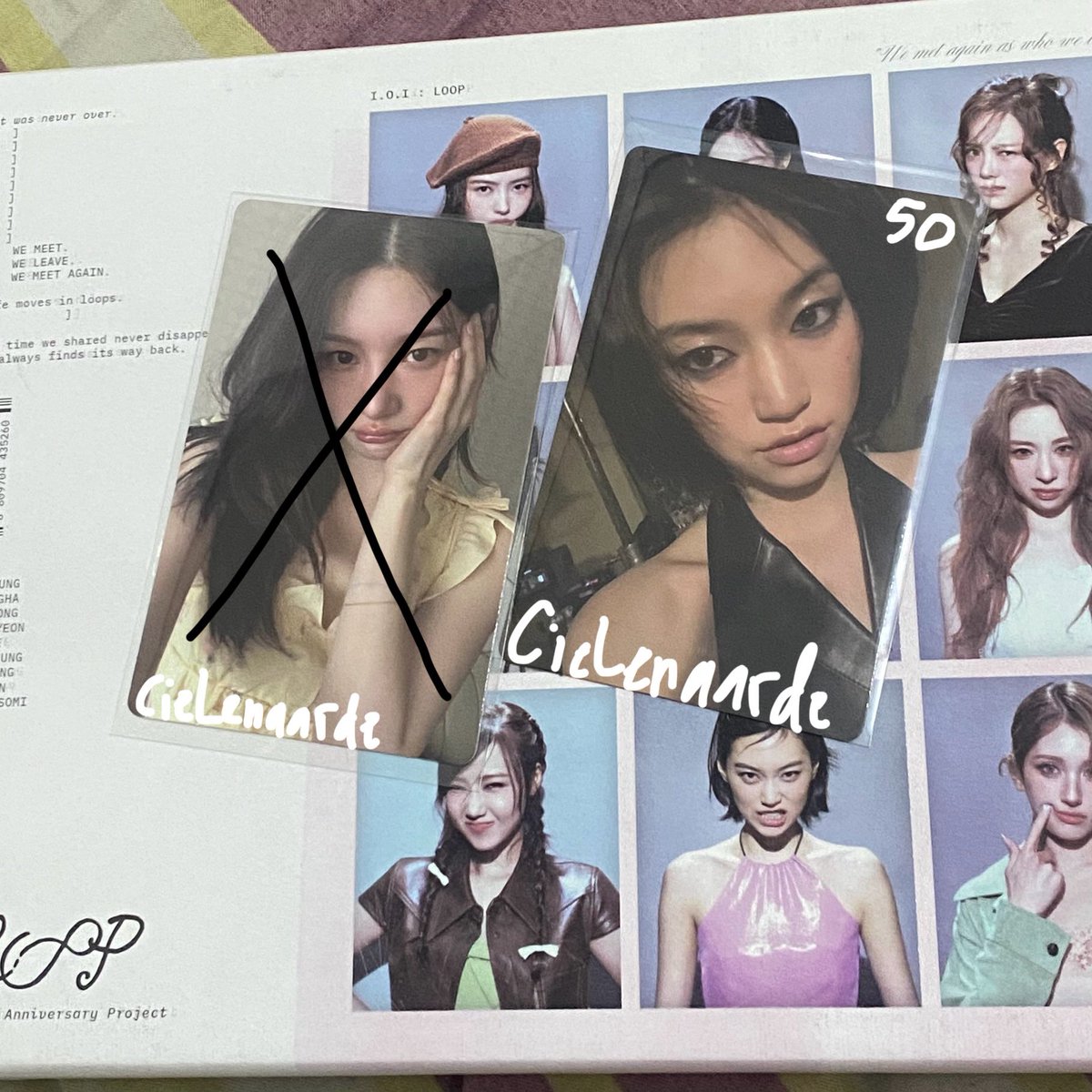 cielenaarde's tweet photo. wts want to sell ina 

[ jung chaeyeon, kim chungha, kim doyeon IOI ] 

🍊 co by shopee 
✅ include packing
❎ exclude adm 
🔖 jakarta timur

t. wts ina pc photocard ioi jung chaeyeon, kim chungha, kim doyeon, kim chungha pob yes24 ioi loop album. https://t.co/HUvi9QLfxM