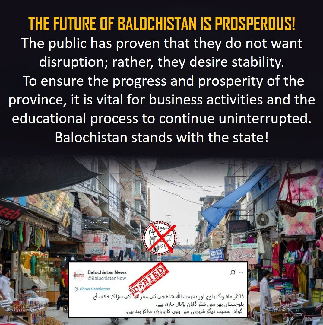 Kareema_Zehri's tweet photo. Education, business, and progress cannot be put on hold! The public has rejected the narrative of chaos and embraced stability. A brighter, uninterrupted future is unfolding for Balochistan. 📈🇵🇰
#ProsperousBalochistan #BalochistanStandsWithState #EducationAndProgress https://t.co/t7oenR4kTt