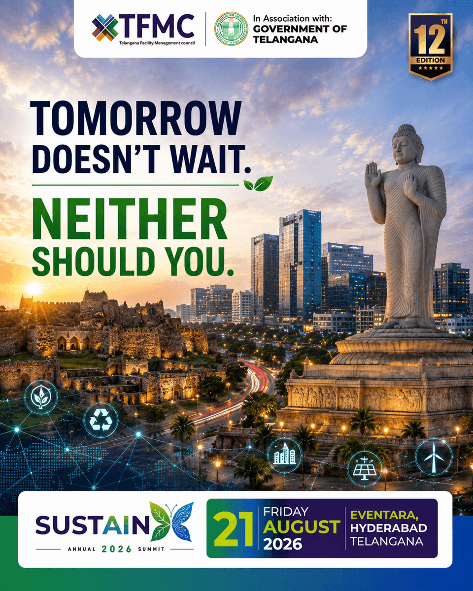 TFMC_india's tweet photo. Tomorrow doesn't wait. Neither should you. 🚀

Join #SUSTAINX2026—India's Largest Marketplace for Sustainable &amp; AI Ecosystem.

Connect. Innovate. Lead the future.

📅 21 Aug 2026 | 📍 Hyderabad

#AI #Innovation #Sustainability #FutureOfBusiness #TFMCIndia https://t.co/U0ajKo8fVl