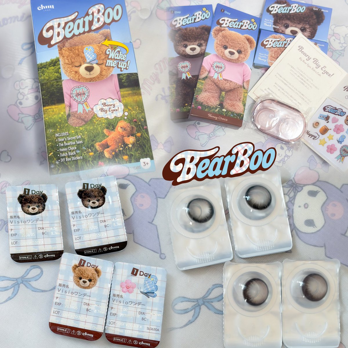 lin_o15's tweet photo. #PR chuu Lens様( 🤍@chuulens_JP )より新作のBear Booシリーズをいただきました🧸🍯

テディベアみたいなくりくりな目になれるカラコンʕ•ᴥ•ʔ🎶
7/27〜先行予約販売　8/3〜正式オープンで購入できます！今回いただいた可愛いベアブーキットは数量限定なので注意⚠️

#チューレンズ #chuulens #bearboo #ベアブー #カラコン