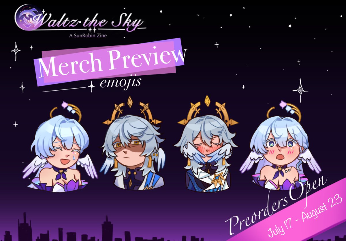 sunrobinzine's tweet photo. 🕊️✨MERCH PREVIEW✨
There are some things that can’t be expressed in words… which is why our Digital Bundle comes with this set of 4 emojis drawn by @emptysilkkk! 😉
📆 Preorders for Waltz the Sky | A #SunRobin Zine are open until August 23rd! 🔗⬇️ https://t.co/7FJrRiXEEe