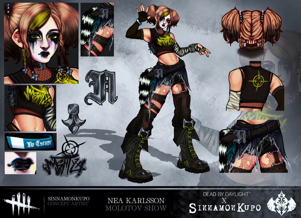 SinnamonKupo's tweet photo. Reposting my dead by daylight cosmetic contest entry cause I lowkey forgot tags lolz #dbd 
#deadbydaylight #dbdcosmeticcontest https://t.co/Rv8xh3Mc27