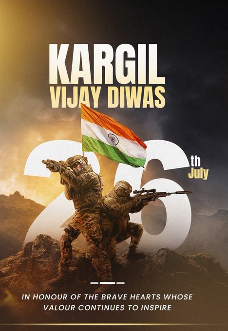 01__Swati's tweet photo. On Kargil Vijay Diwas, we pay tribute to the bravehearts whose courage, sacrifice and resilience secured victory against all odds. Their Valour lives on and their sacrifice will never be forgotten. Jai Hind. 🇮🇳#KargilVijayDiwas #India #SaluteToTheBrave #JaiHind https://t.co/LRUk1NUzwu