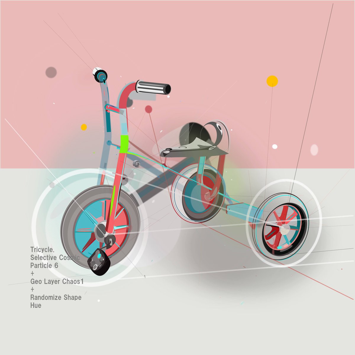 UrchinPAC's tweet photo. Tricycle. 
AutoShapes &amp; VBA study. 
Dense shapes + gradient overlay.

#PowerPointArt #AutoShapes #GenerativeArt #DigitalDada #tricycle https://t.co/SLLLmGa36m
