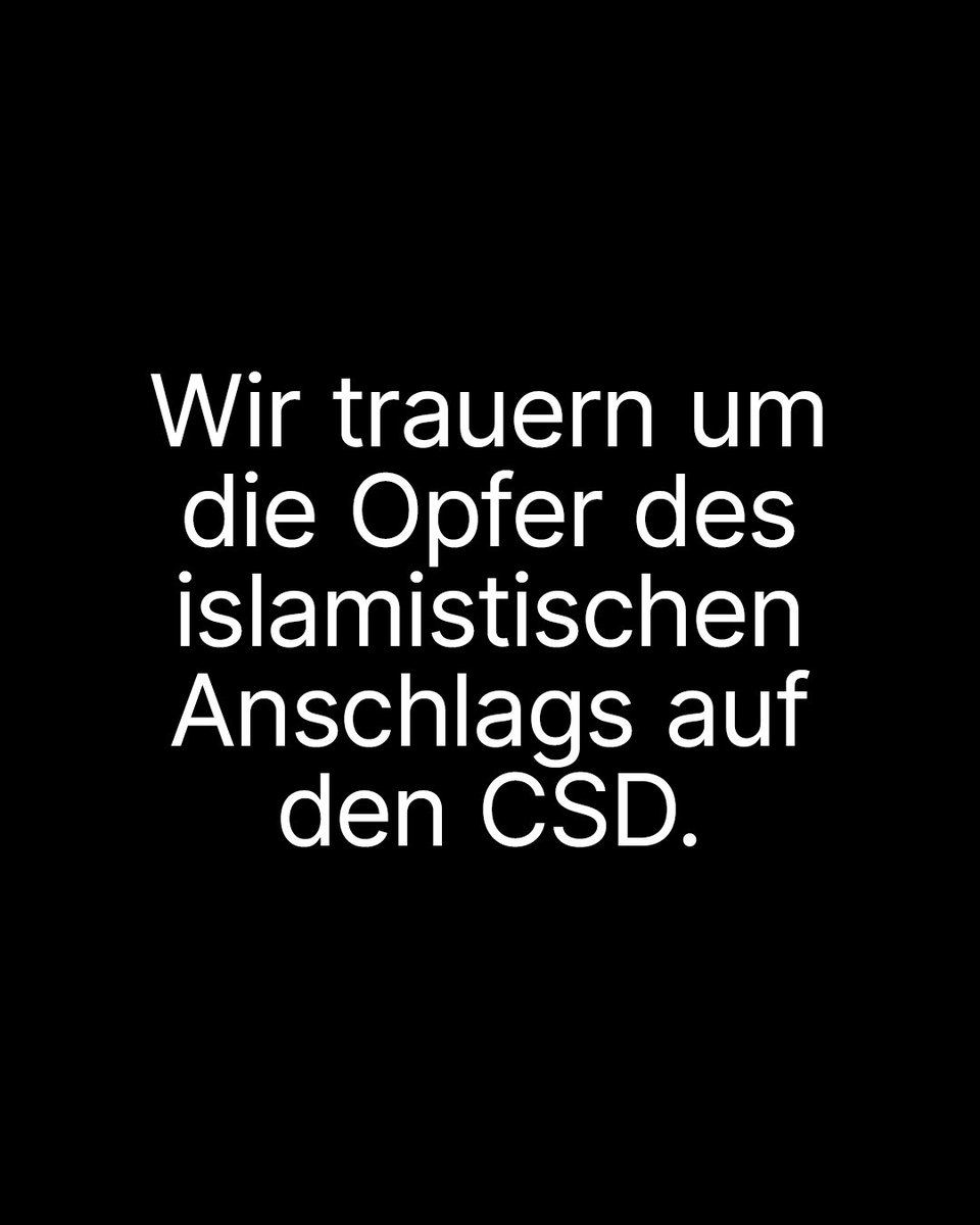 Junge_Union's tweet photo. Wir trauern um die Opfer des islamistischen Anschlags auf den CSD. https://t.co/g7lutrXg1a
