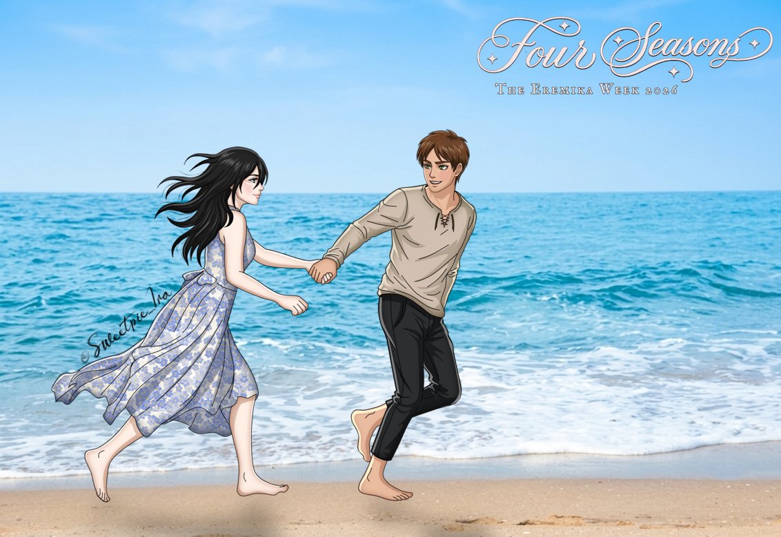 ina_sweetpie's tweet photo. [Eremika Week] Day 7 Summer Fling ⛱️🌊

@eremikaweek #EremikaWeek2026 https://t.co/PqHx5YzjTC